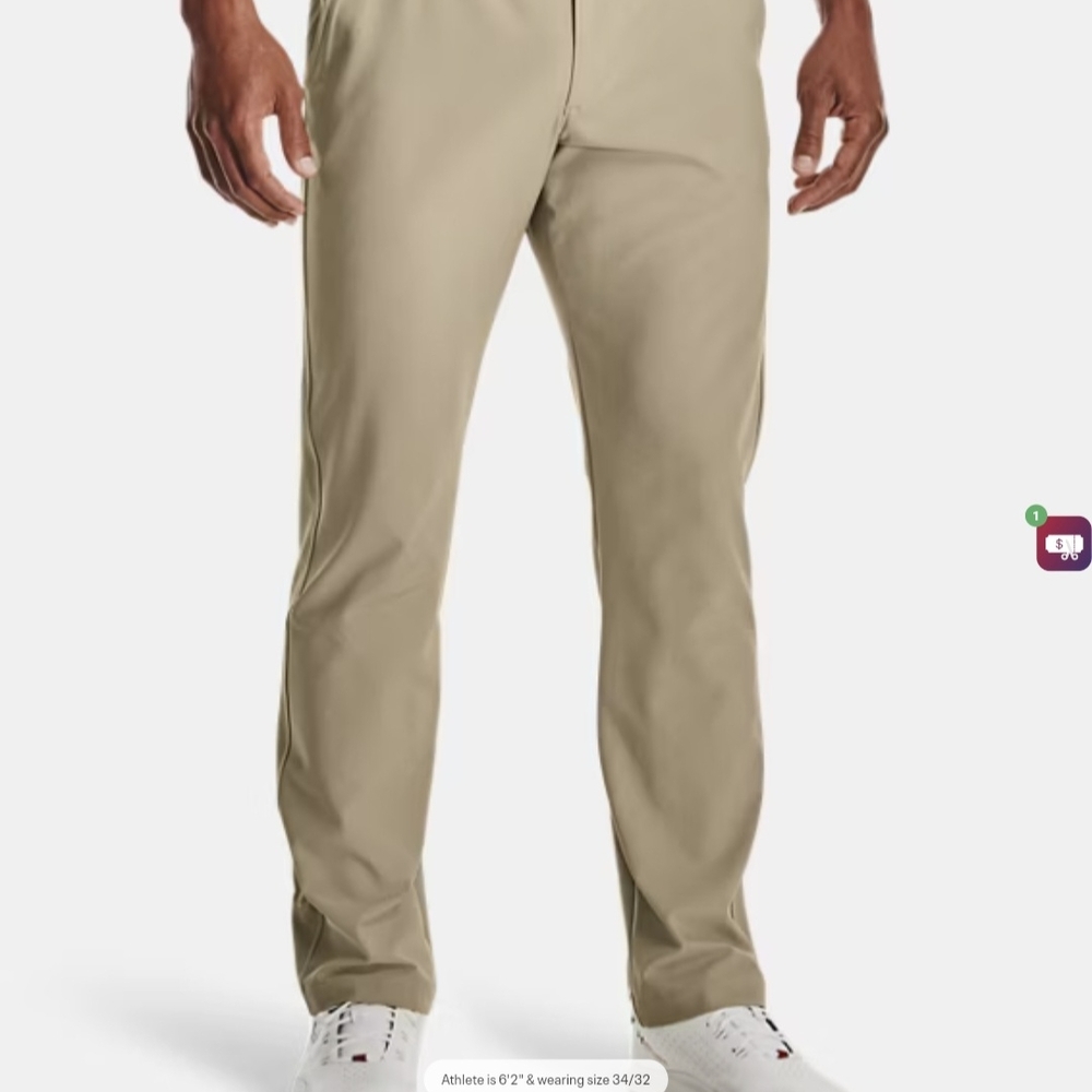 Under Armour Men's UA Drive Golf Pants Straight, Khaki